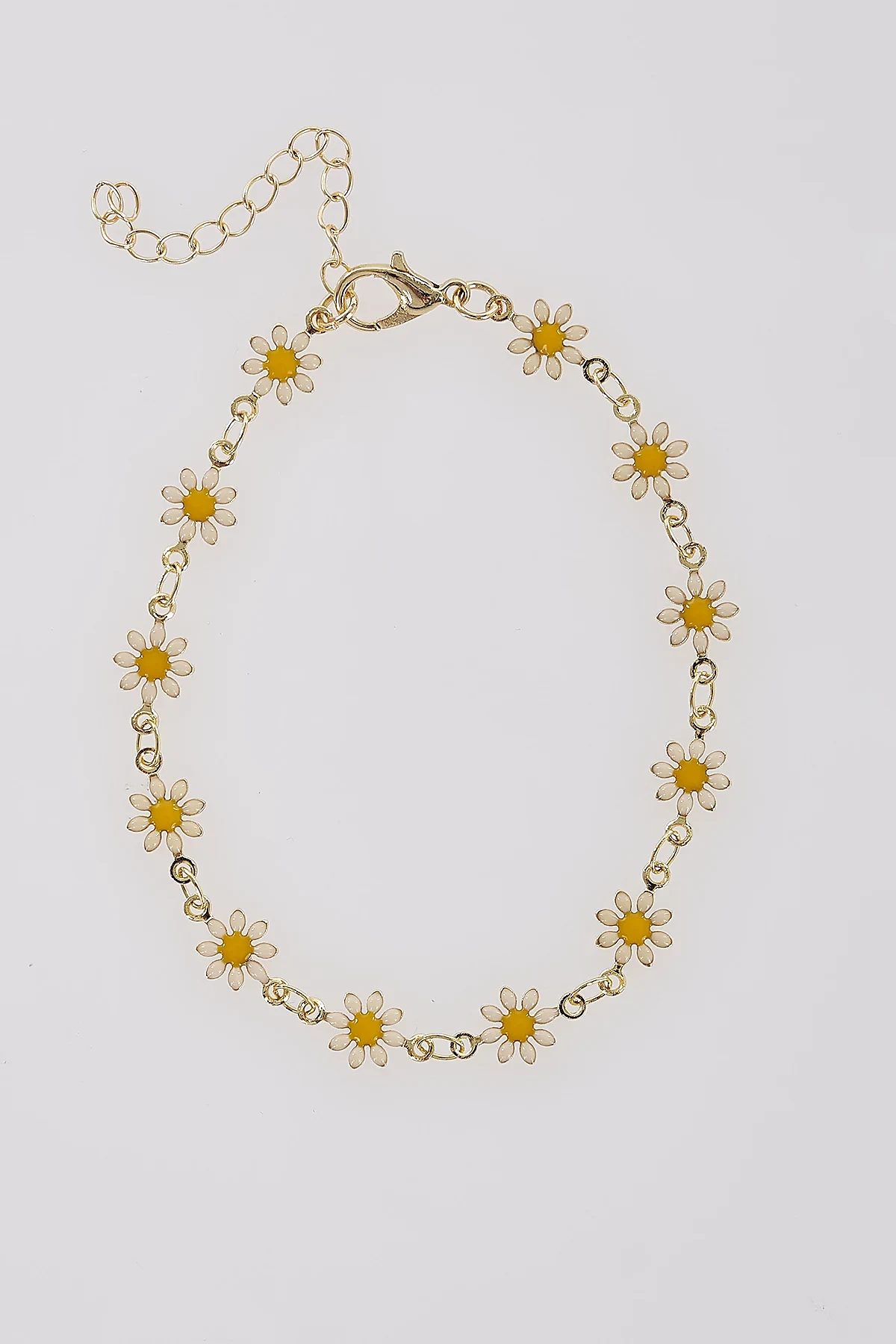 Daisy Charm Anklet Gold