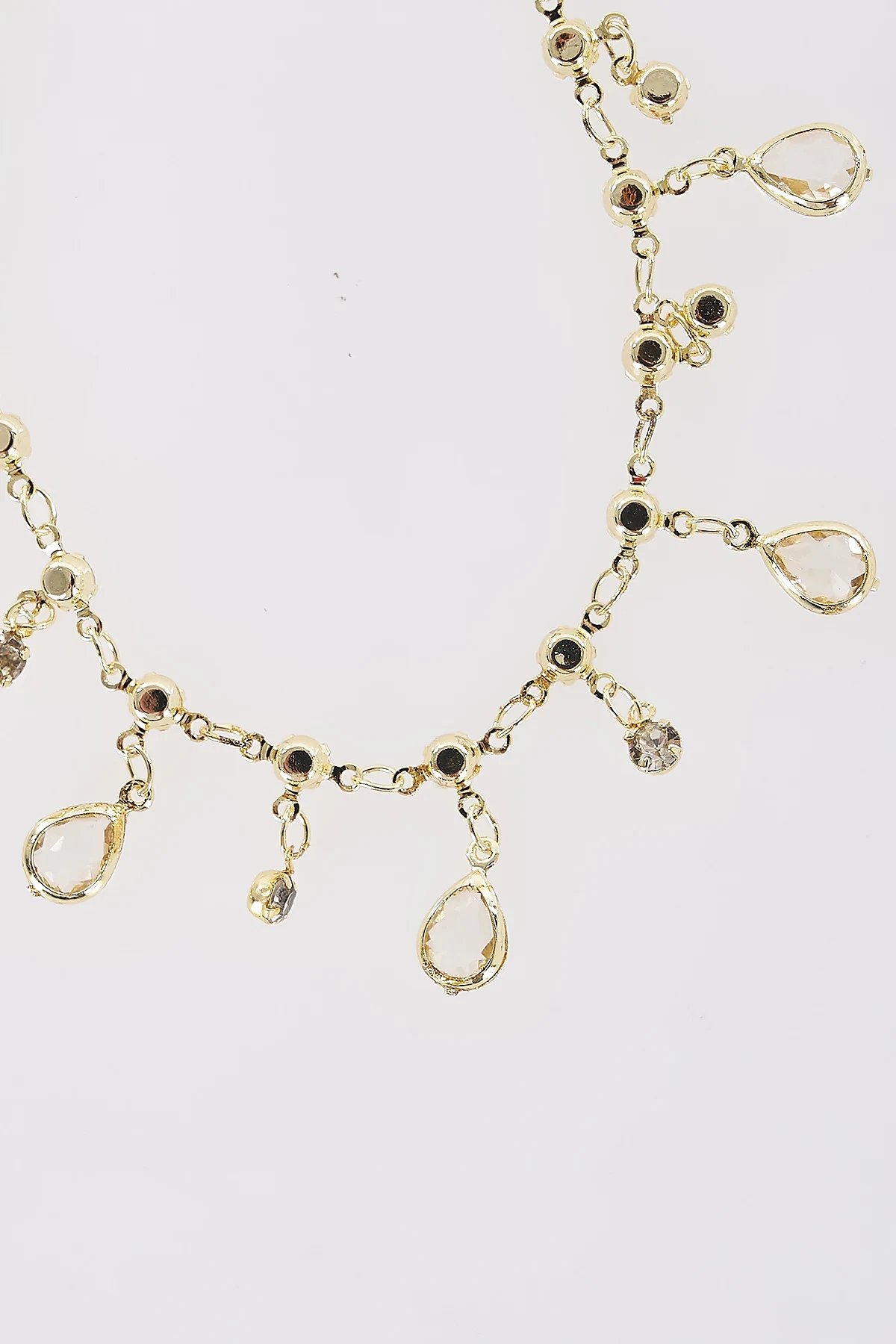 Sparkling Stone Anklet Gold