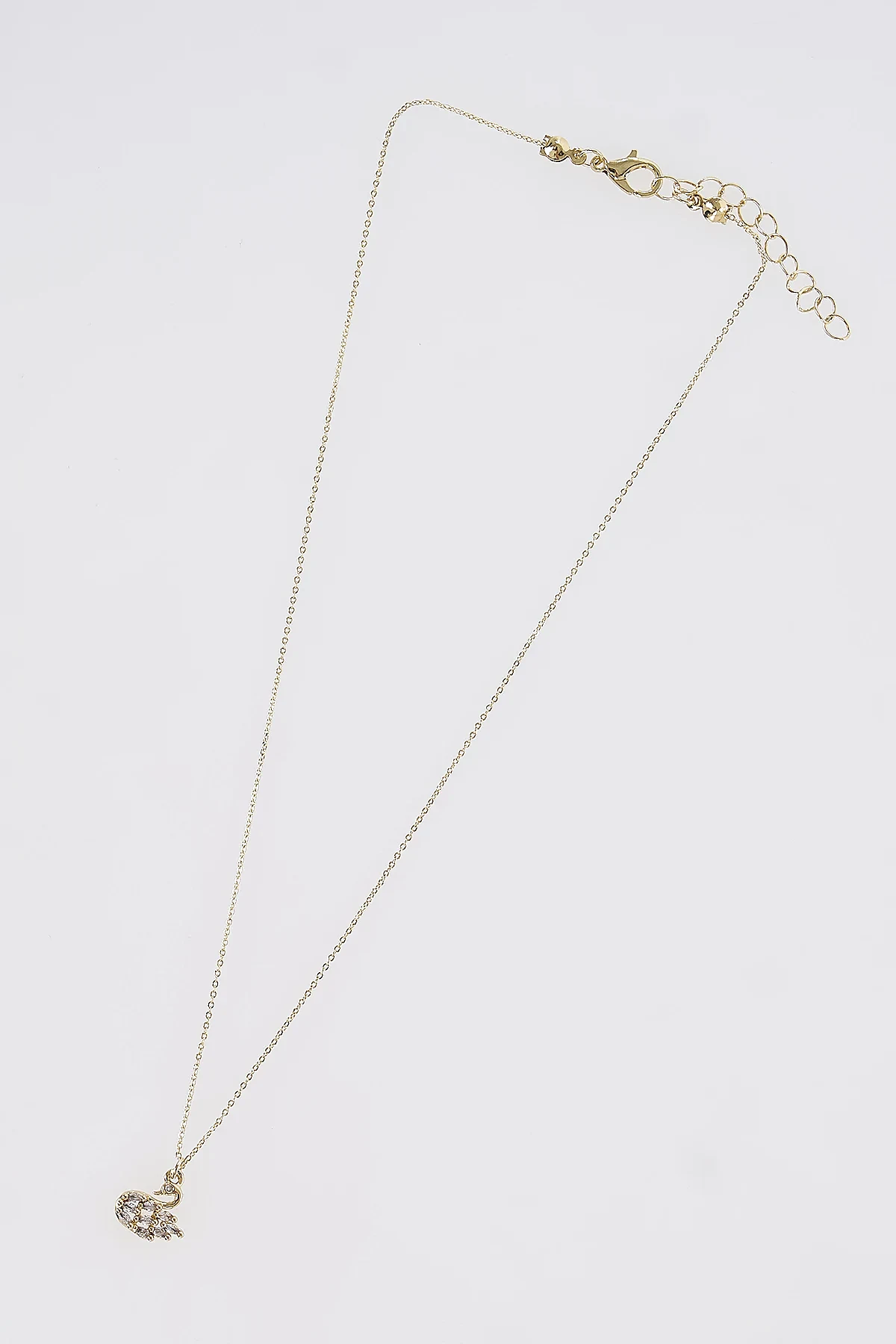 Swan Charm Necklace Gold