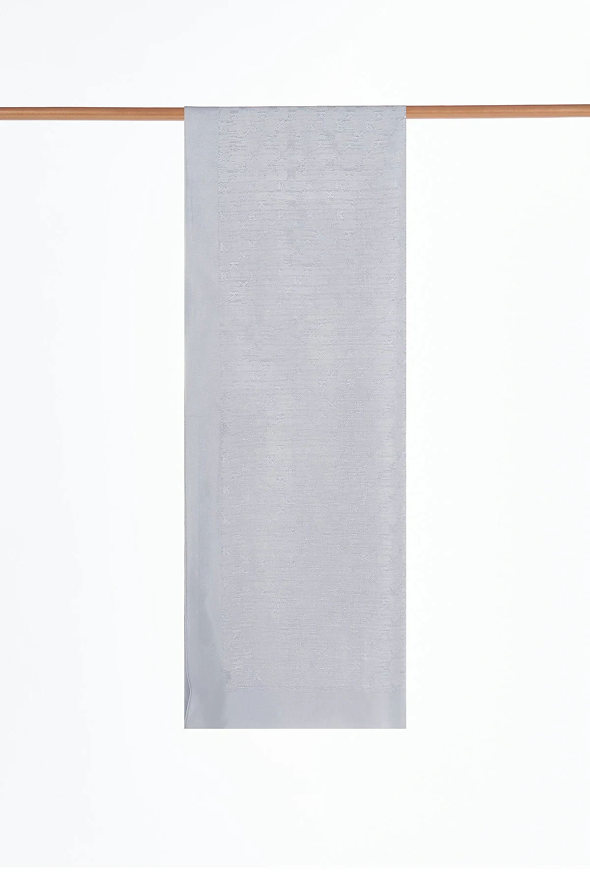 Logo Detailed Viscose Scarf Gray