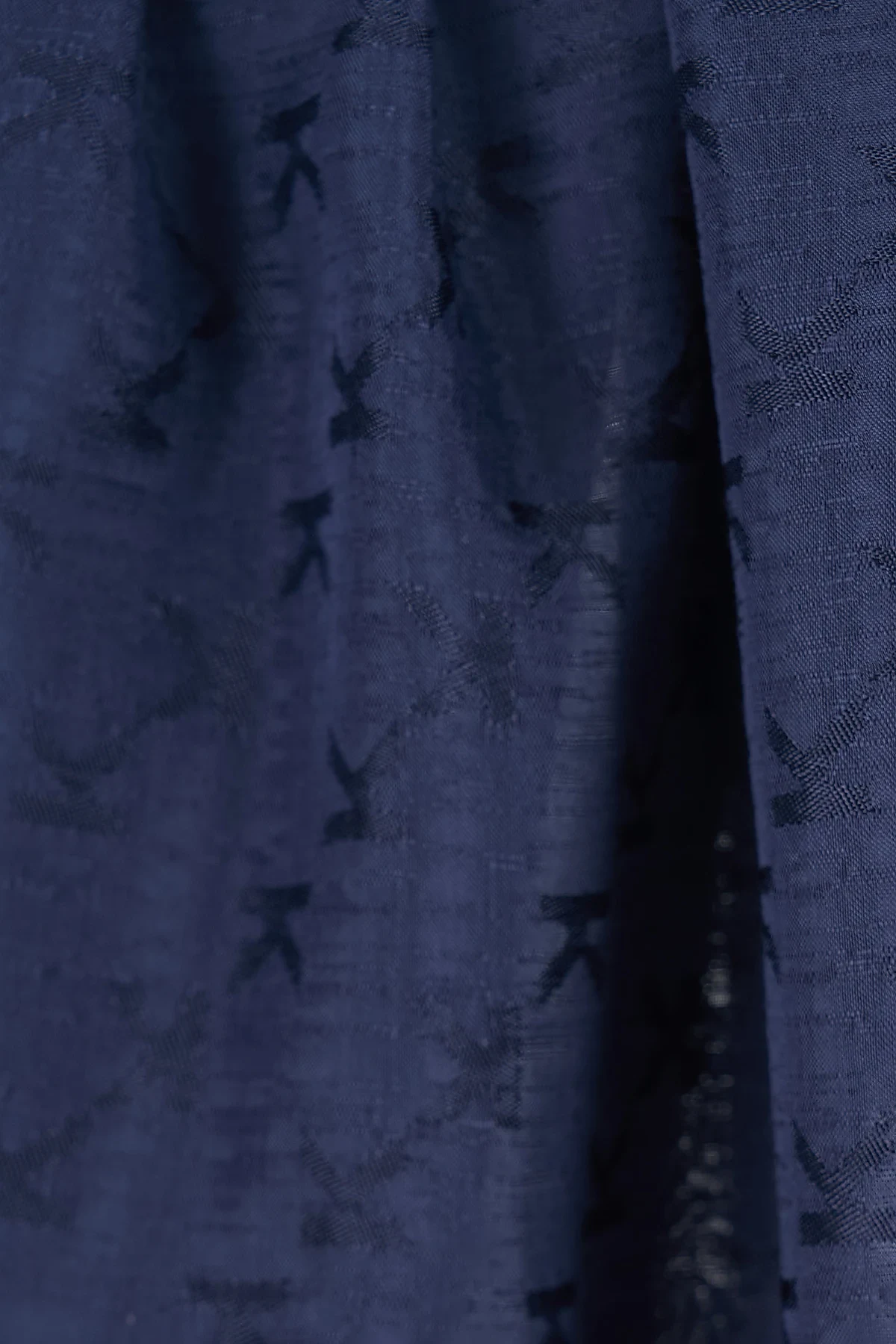 Logo Detailed Viscose Scarf Navy