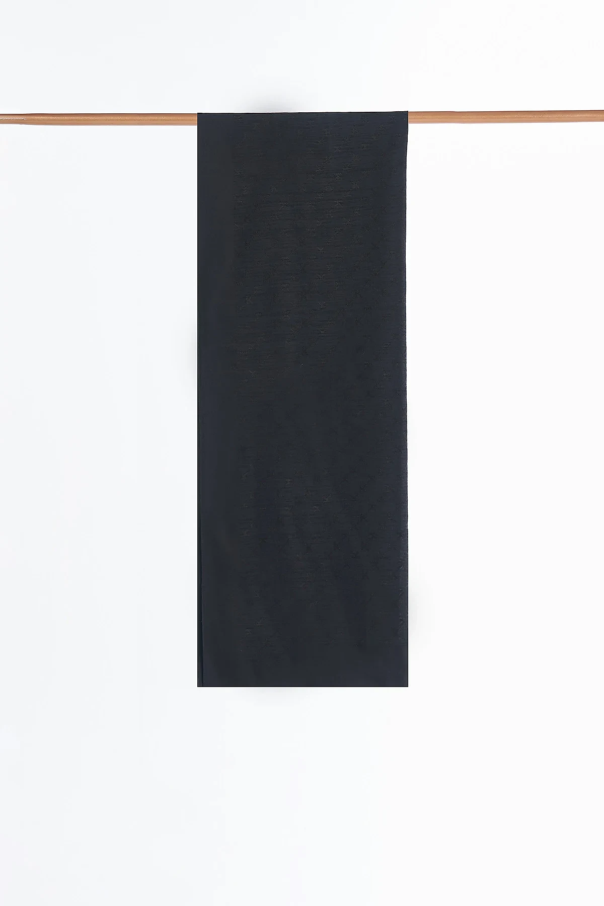 Logo Detailed Viscose Scarf Black