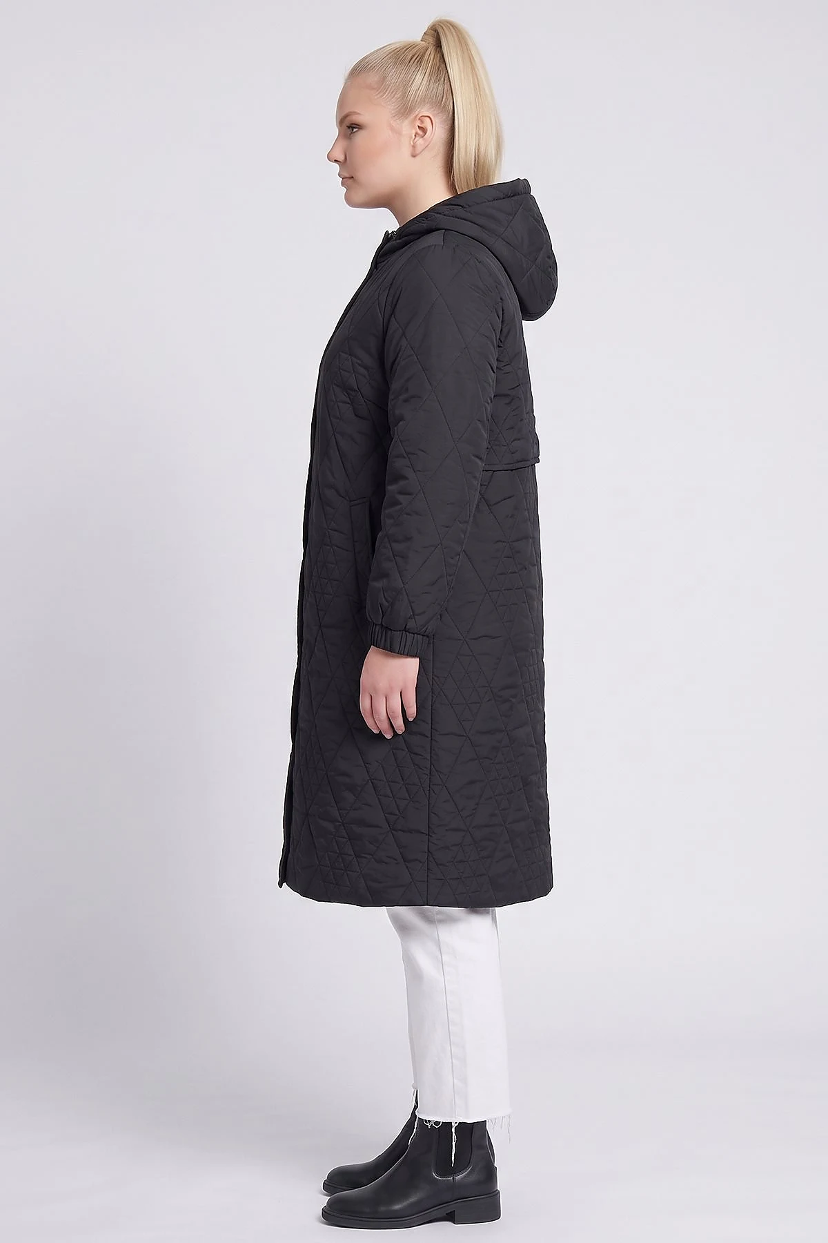 Hooded Slip-On Tunic Black