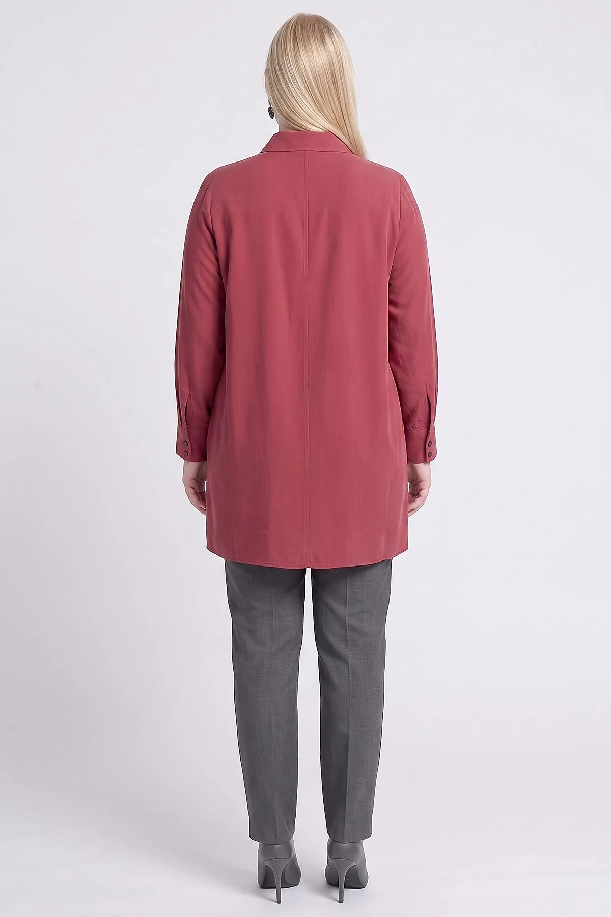 Beaded Rayon Tunic Red
