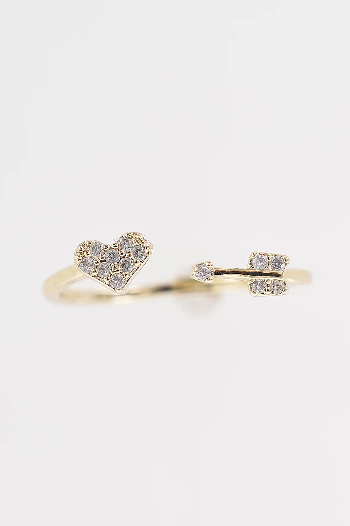 Heart Detail Ring Gold