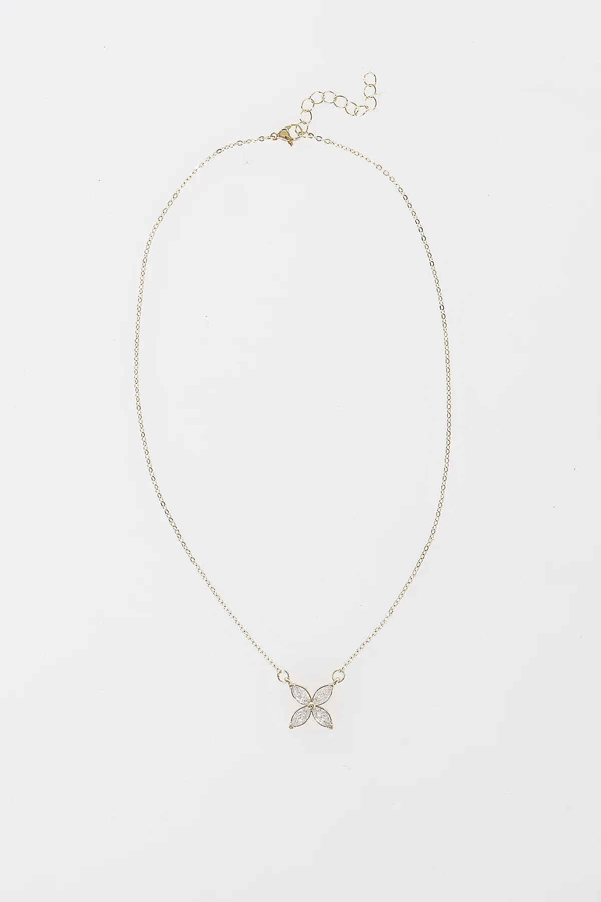 Minimal Flower Necklace Gold
