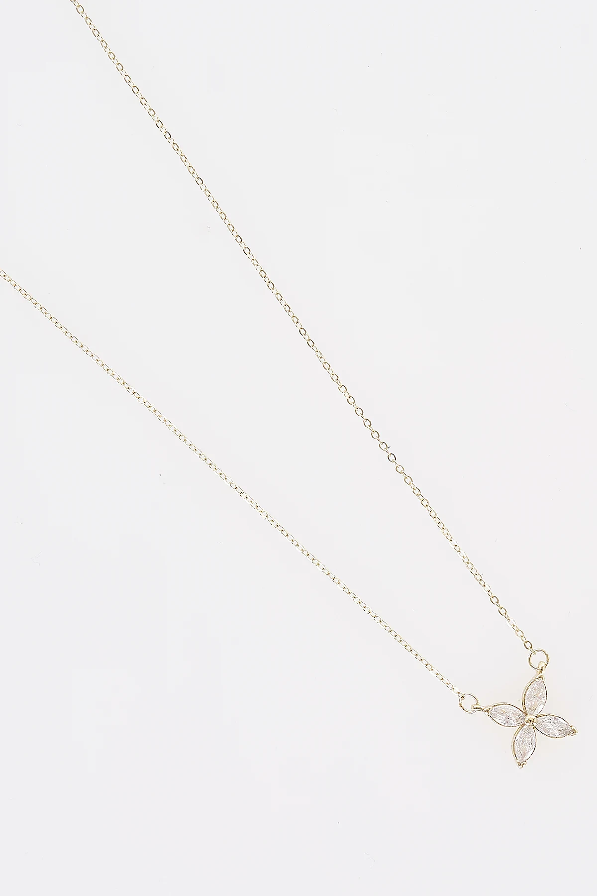 Minimal Flower Necklace Gold