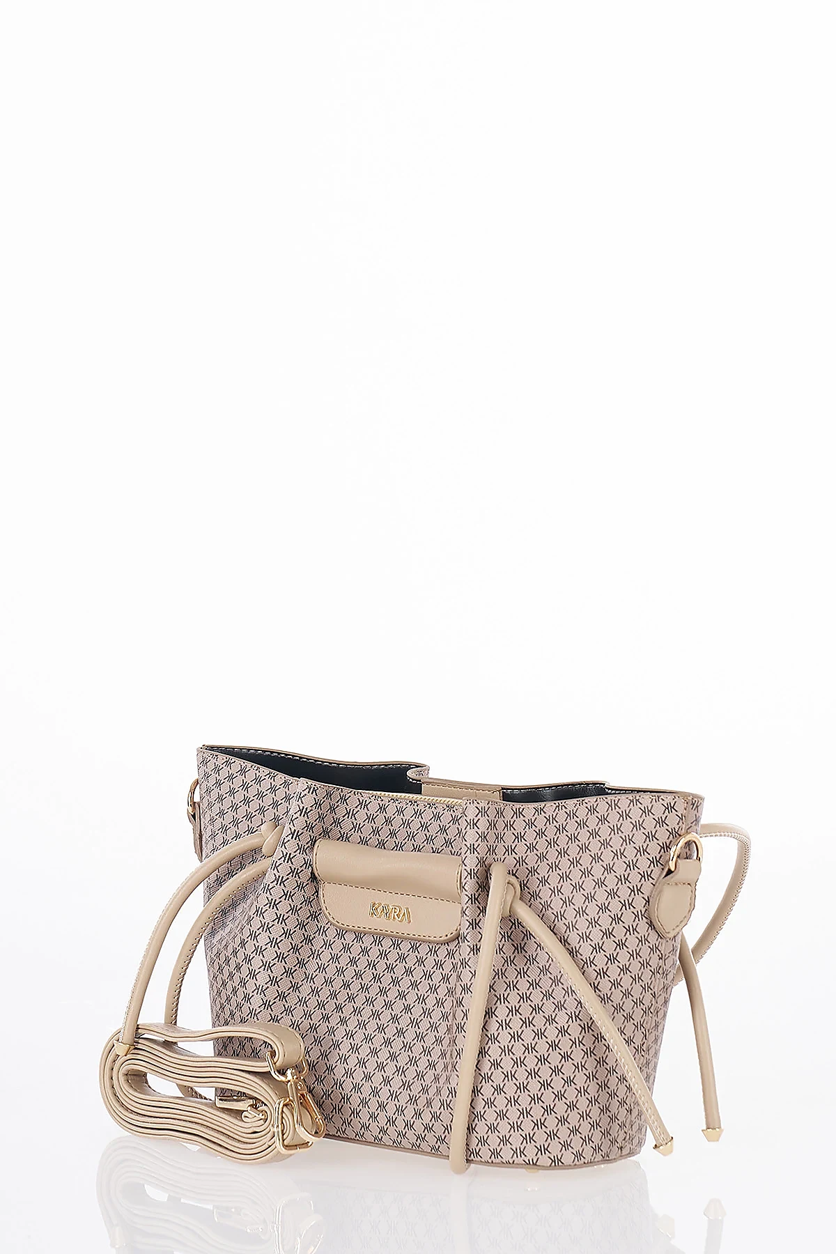 Gathered Detail Shoulder Bag Mink