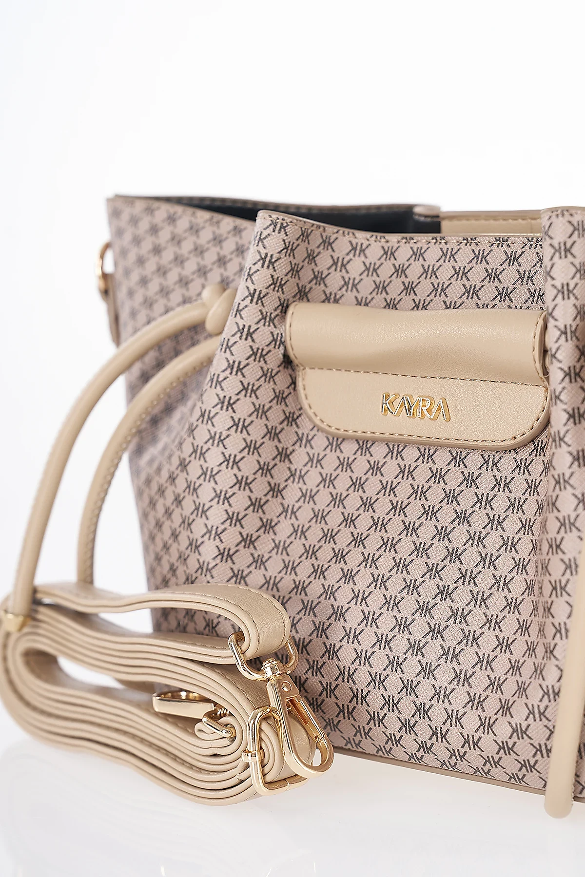 Gathered Detail Shoulder Bag Mink