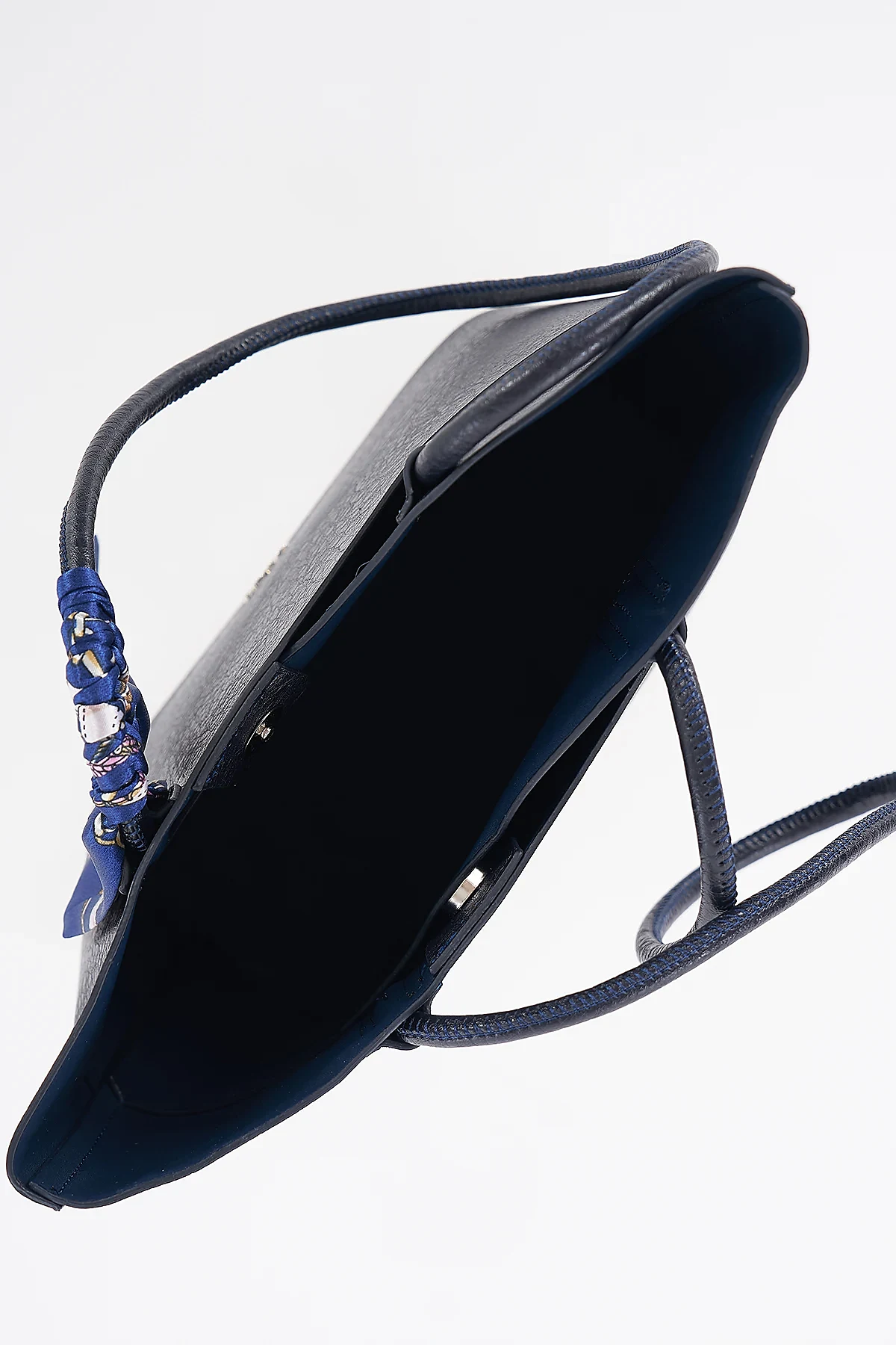 Scarf Detail Shoulder Bag Navy