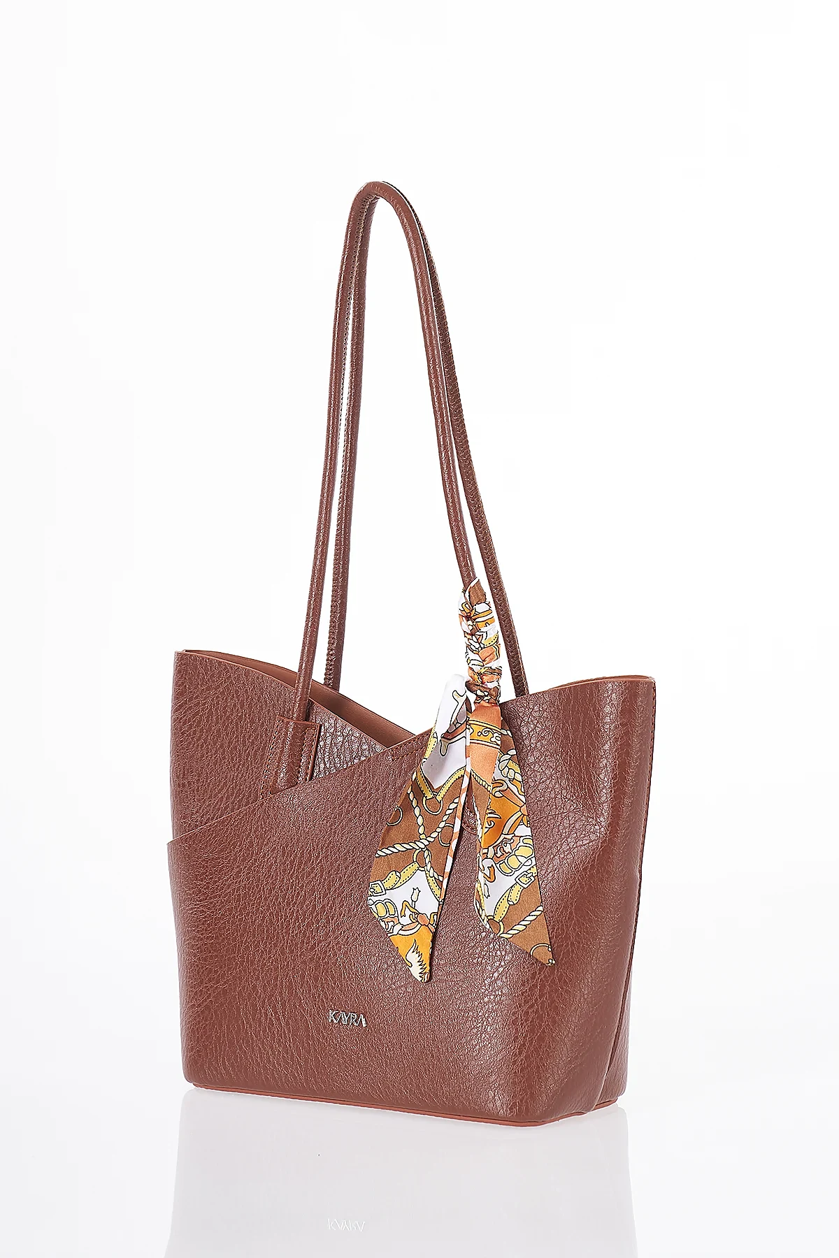 Scarf Detail Shoulder Bag Tan