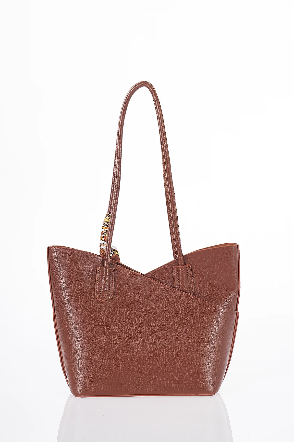 Scarf Detail Shoulder Bag Tan