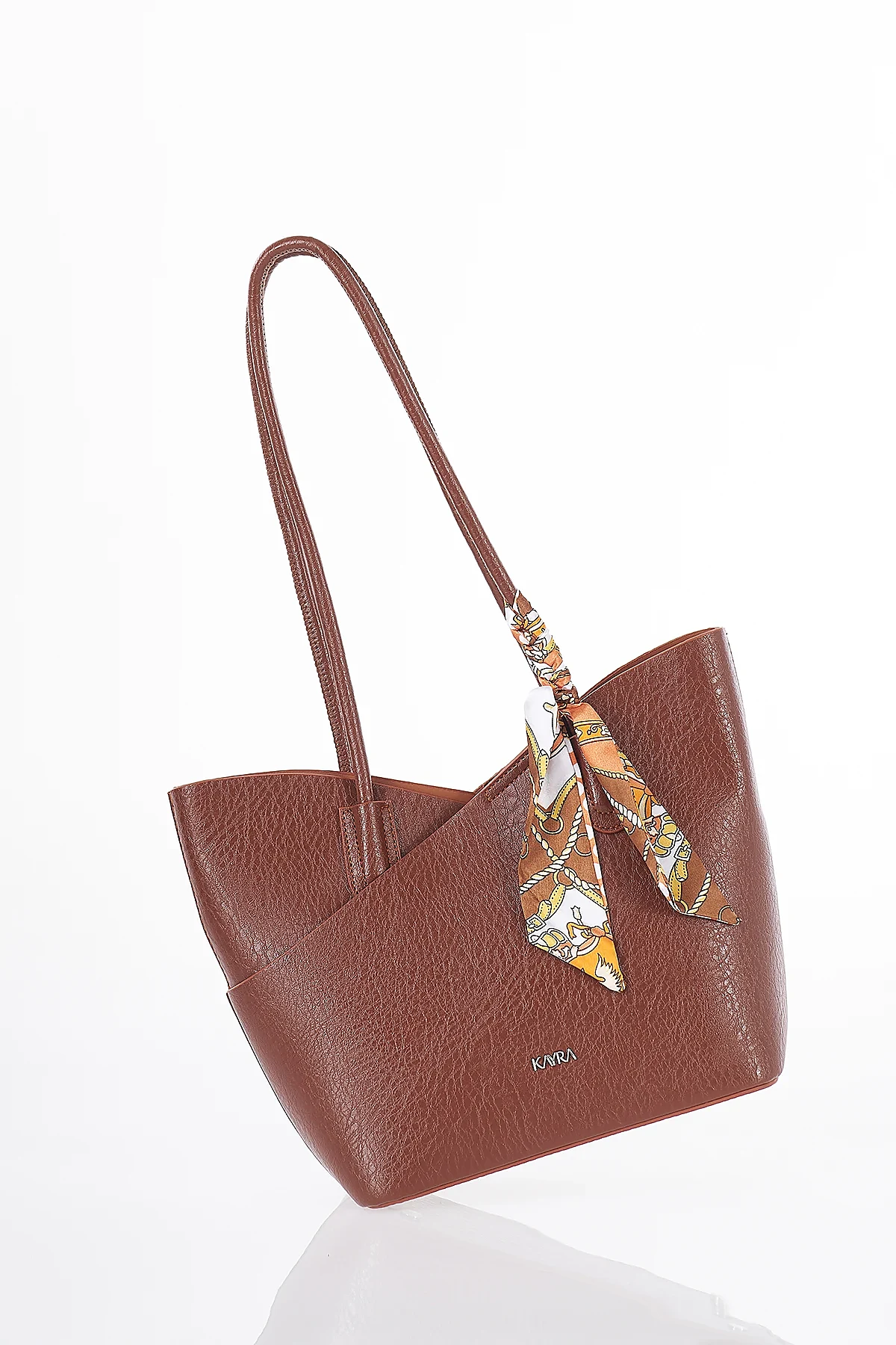 Scarf Detail Shoulder Bag Tan