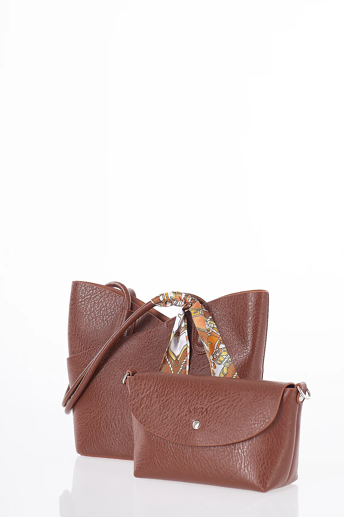 Scarf Detail Shoulder Bag Tan