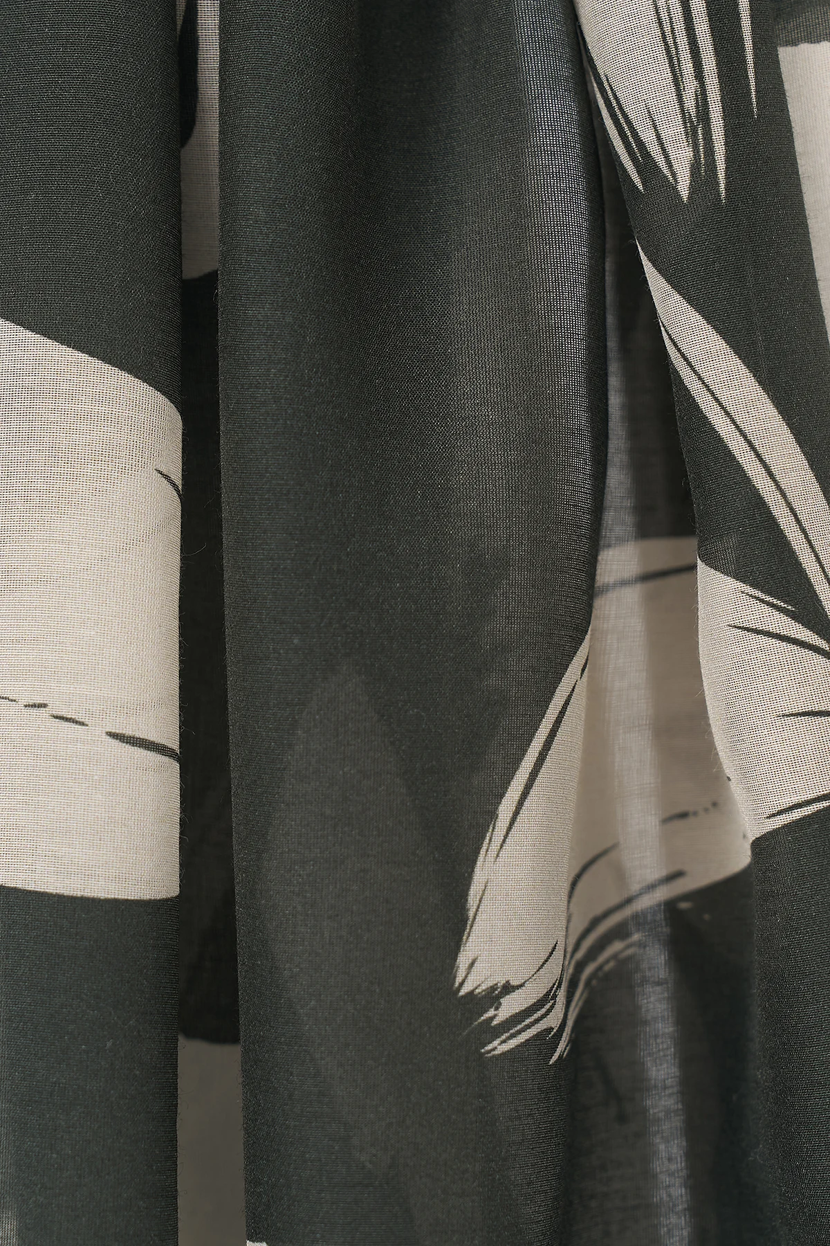 Floral Pattern Silk Scarf Forest Green