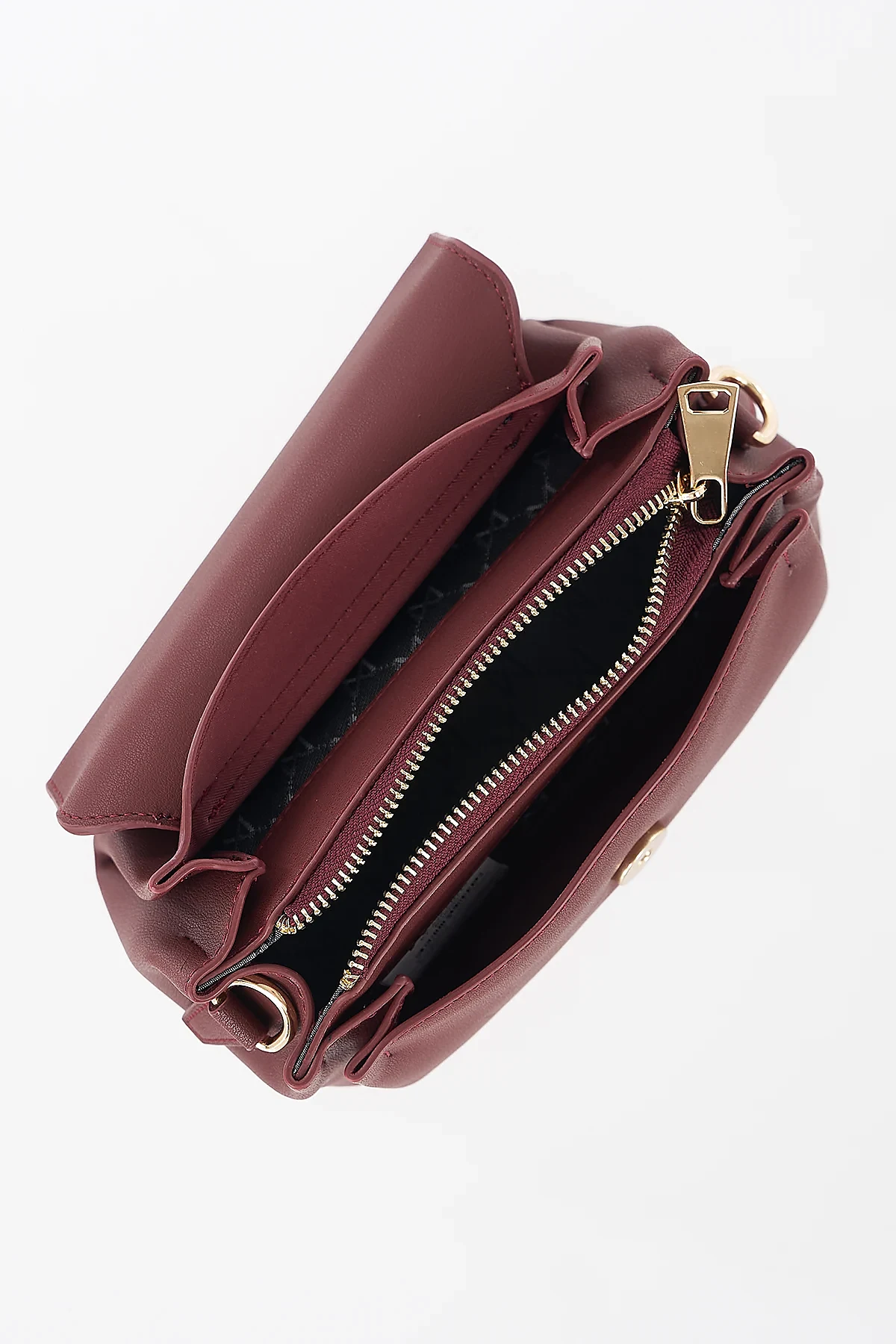Flap Shoulder Bag Burgundy