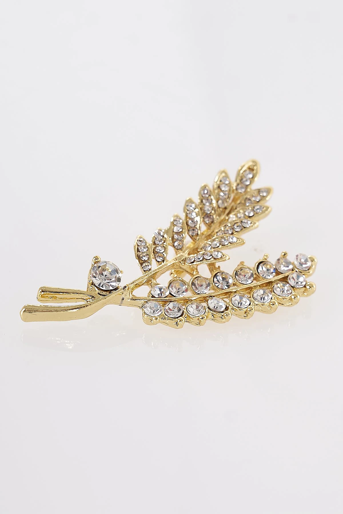 Wheat Ear Figure Brooch Gold