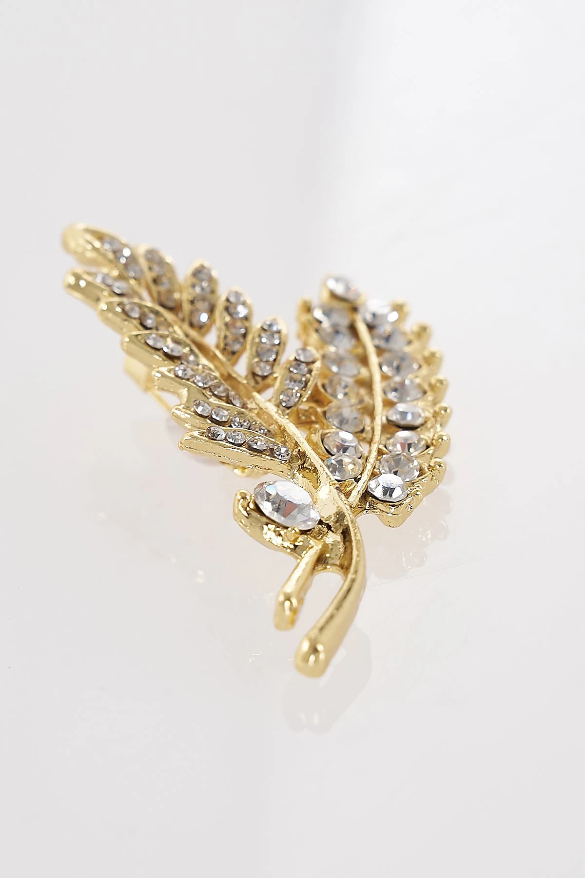 Wheat Ear Figure Brooch Gold