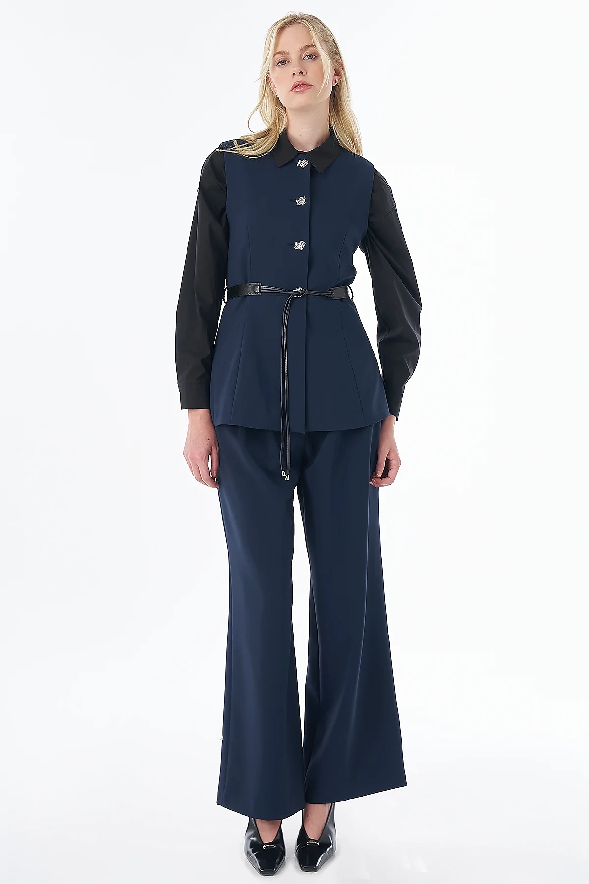 Vest and Trousers Two-Piece Set Navy