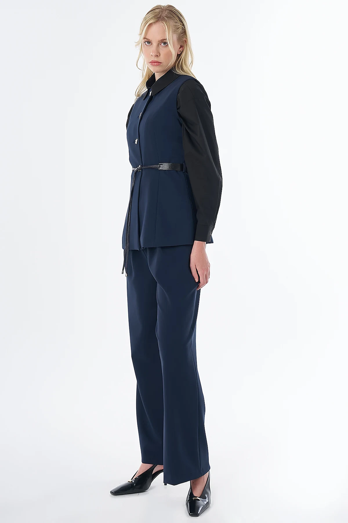 Vest and Trousers Two-Piece Set Navy