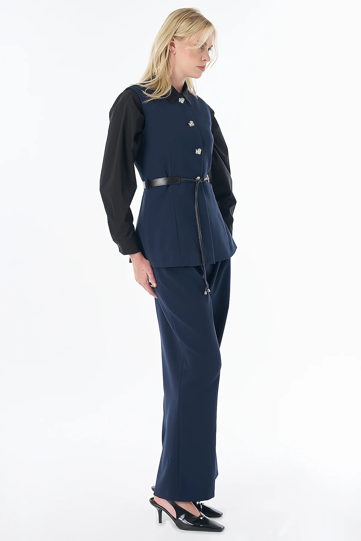 Vest and Trousers Two-Piece Set Navy