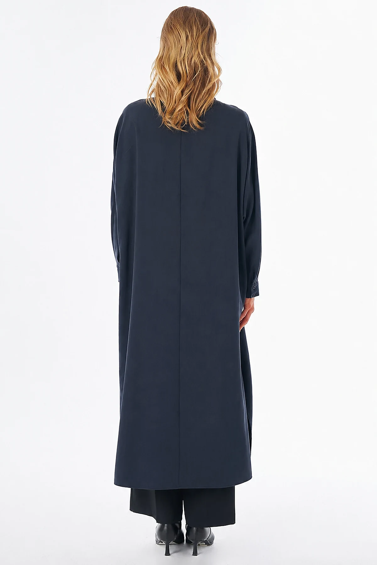 100% Lyocell Long Tunic Navy