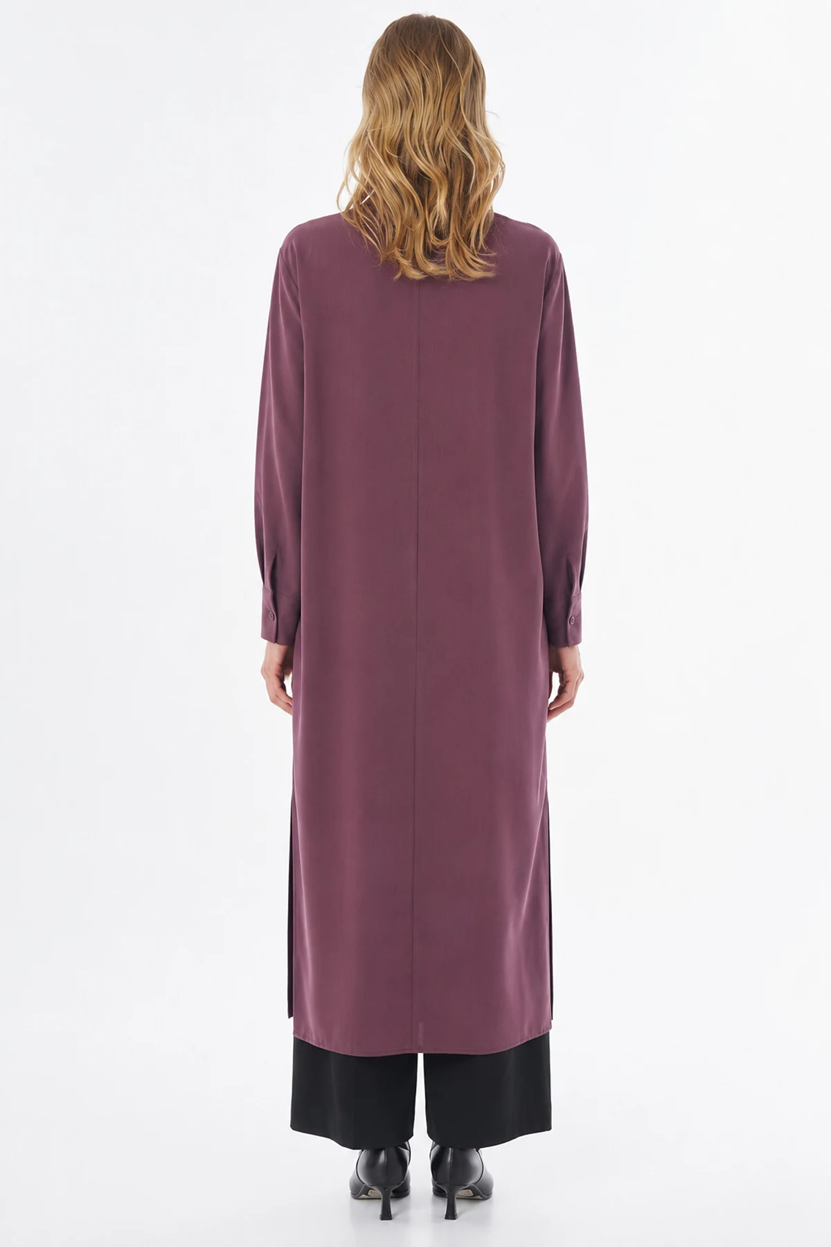 100% Lyocell Long Tunic Burgundy