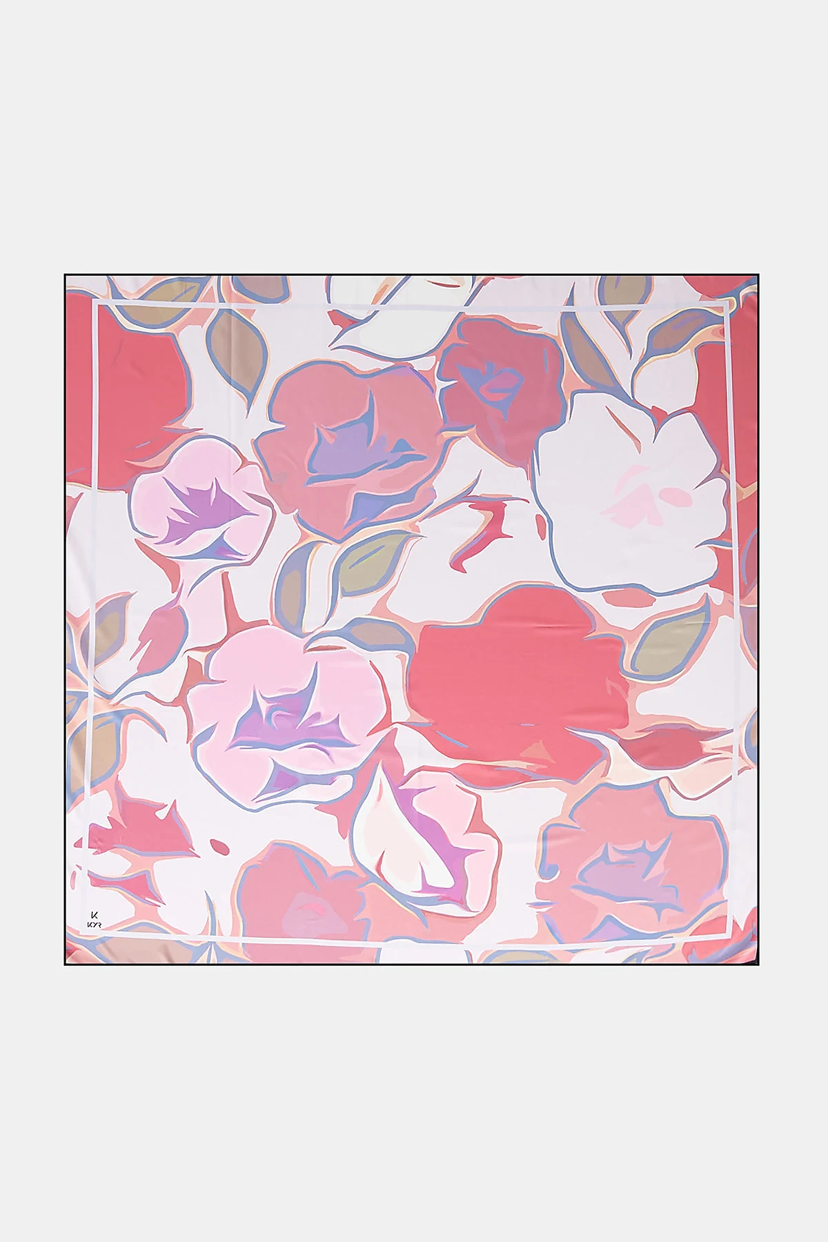 Floral Patterned Scarf Candy Pink