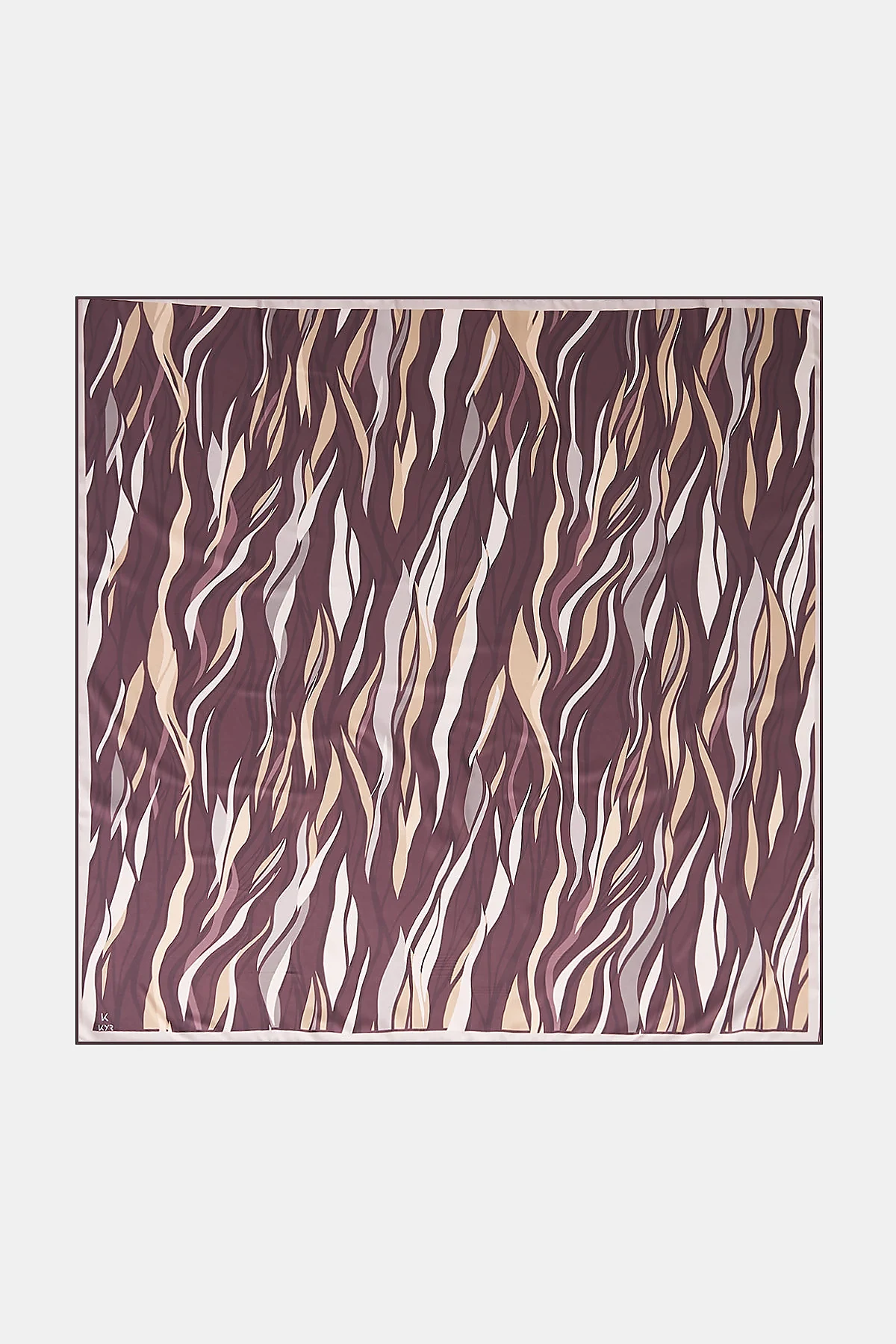 Wave Pattern Twill Scarf Espresso