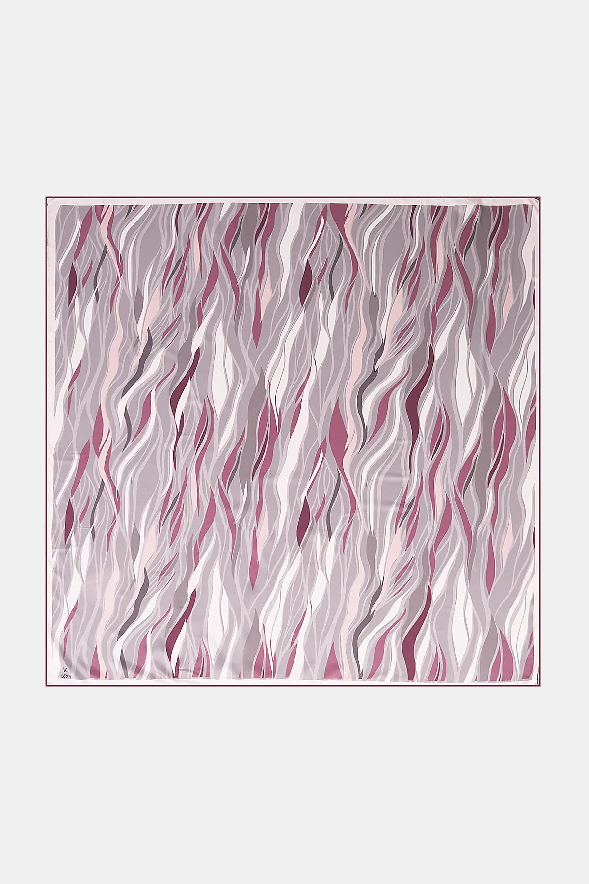 Wave Pattern Twill Scarf Dusty Rose