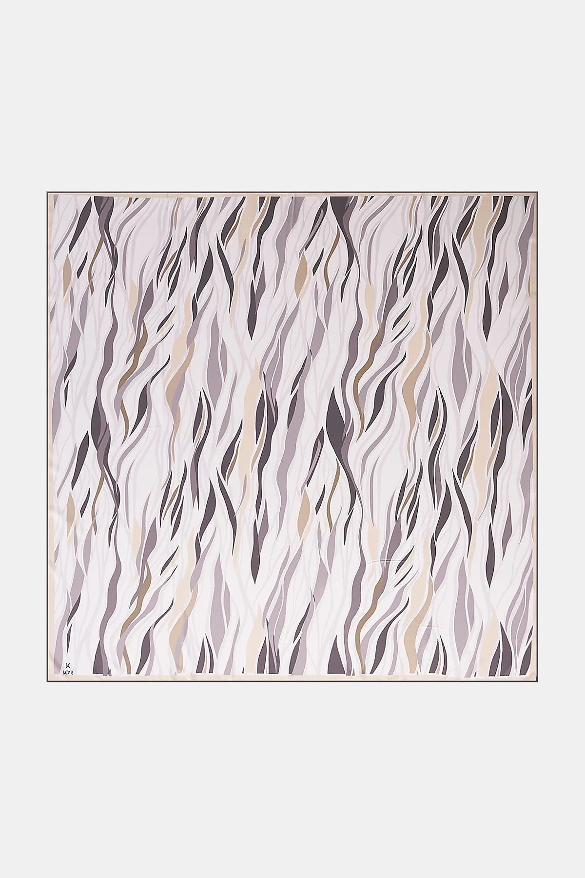 Wave Pattern Twill Scarf Stone