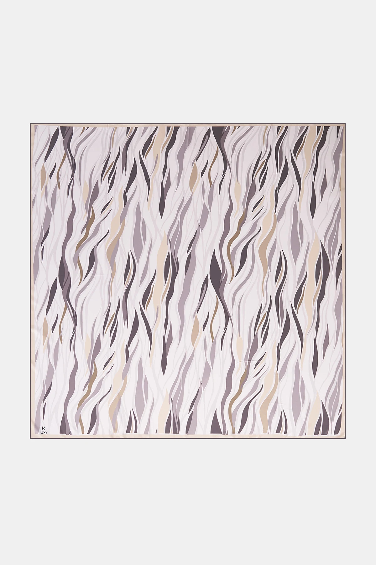 Wave Pattern Twill Scarf Stone