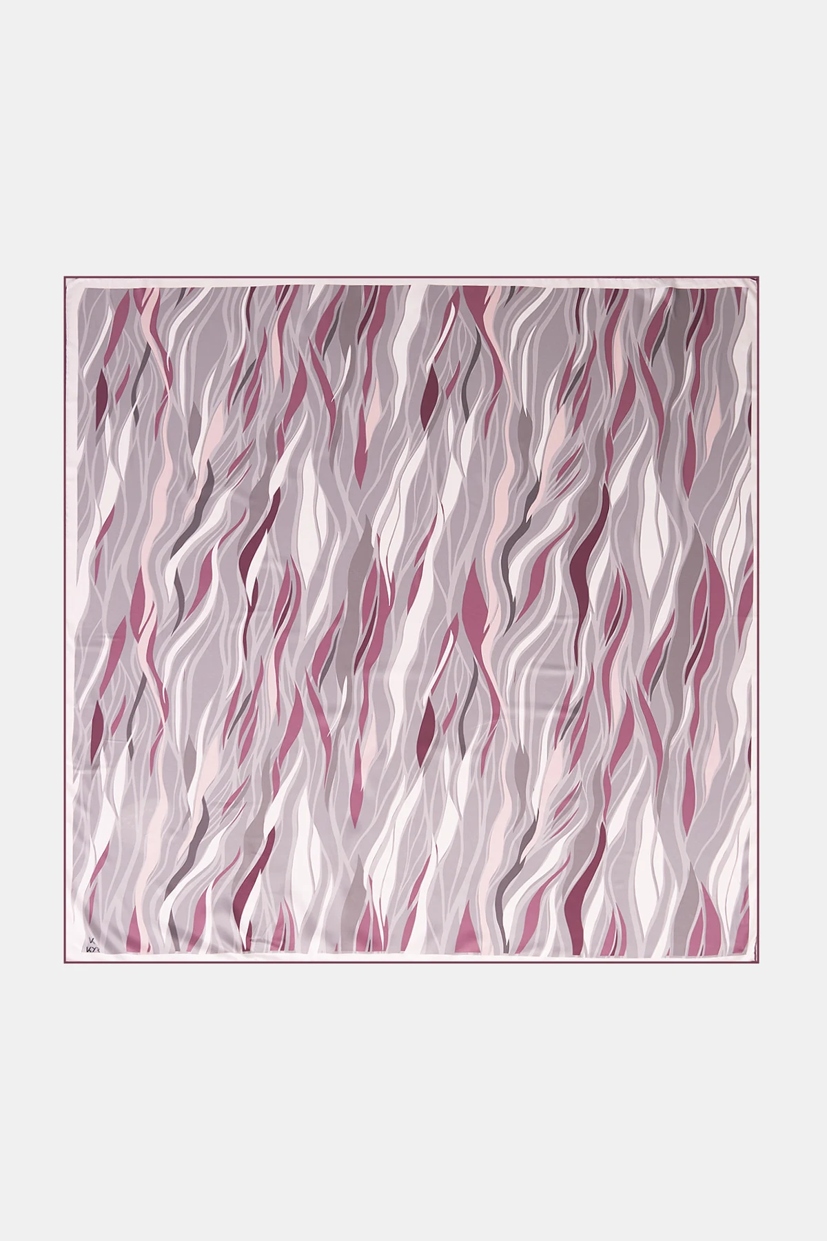 Wave Pattern Twill Scarf Dusty Rose