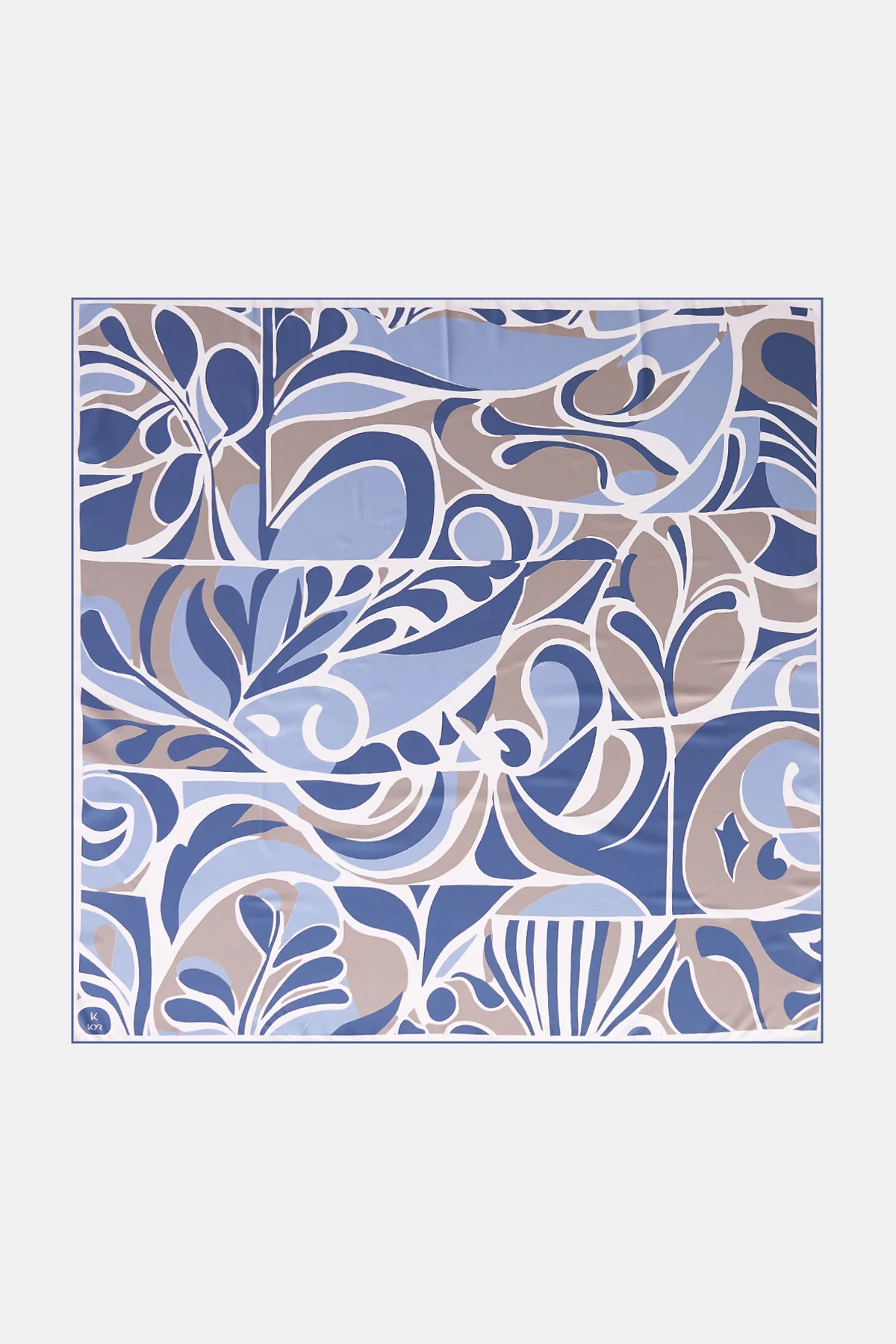 Botanical Patterned Scarf Indigo