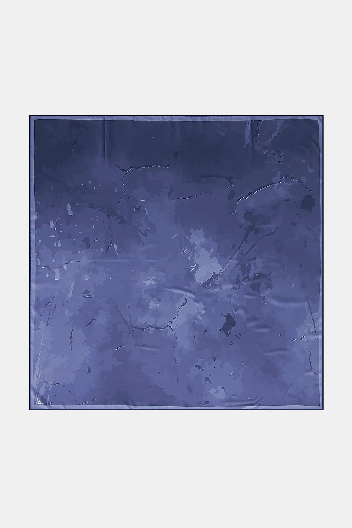 Patterned Twill Scarf Indigo