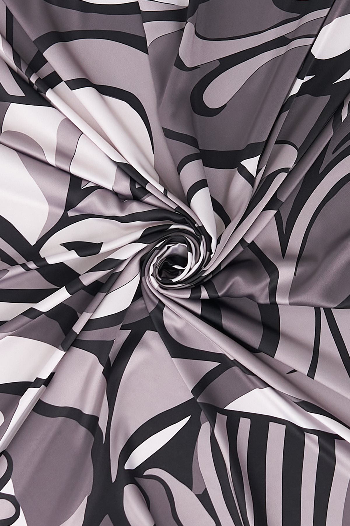 Botanical Patterned Scarf Black