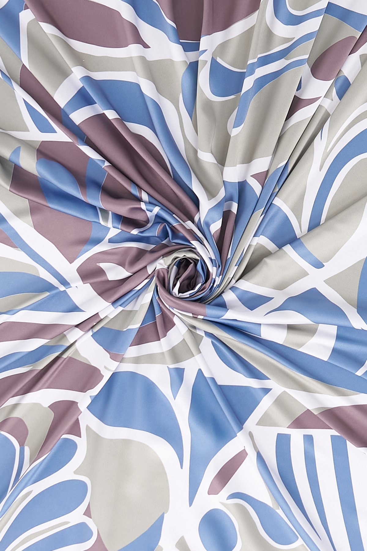 Botanical Patterned Scarf Mint-Blue
