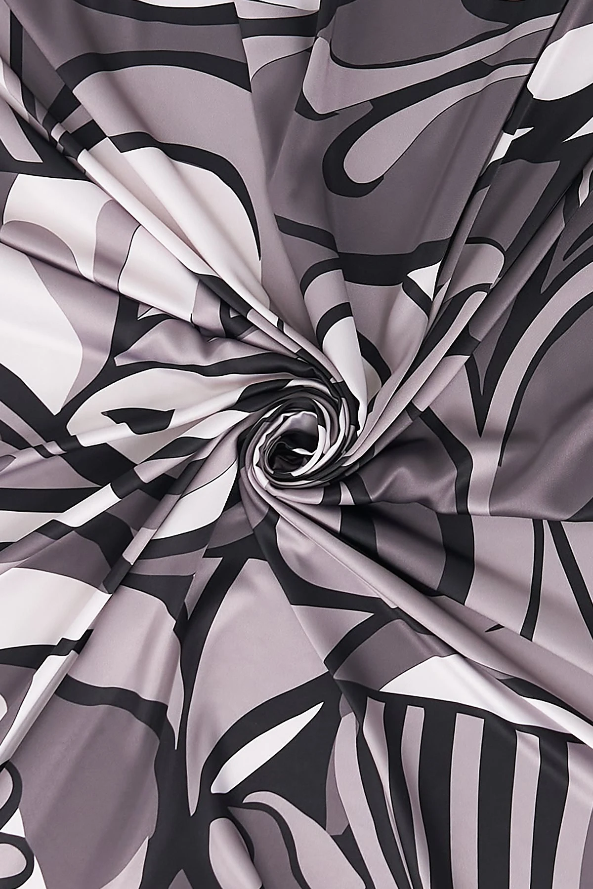 Botanical Patterned Scarf Black