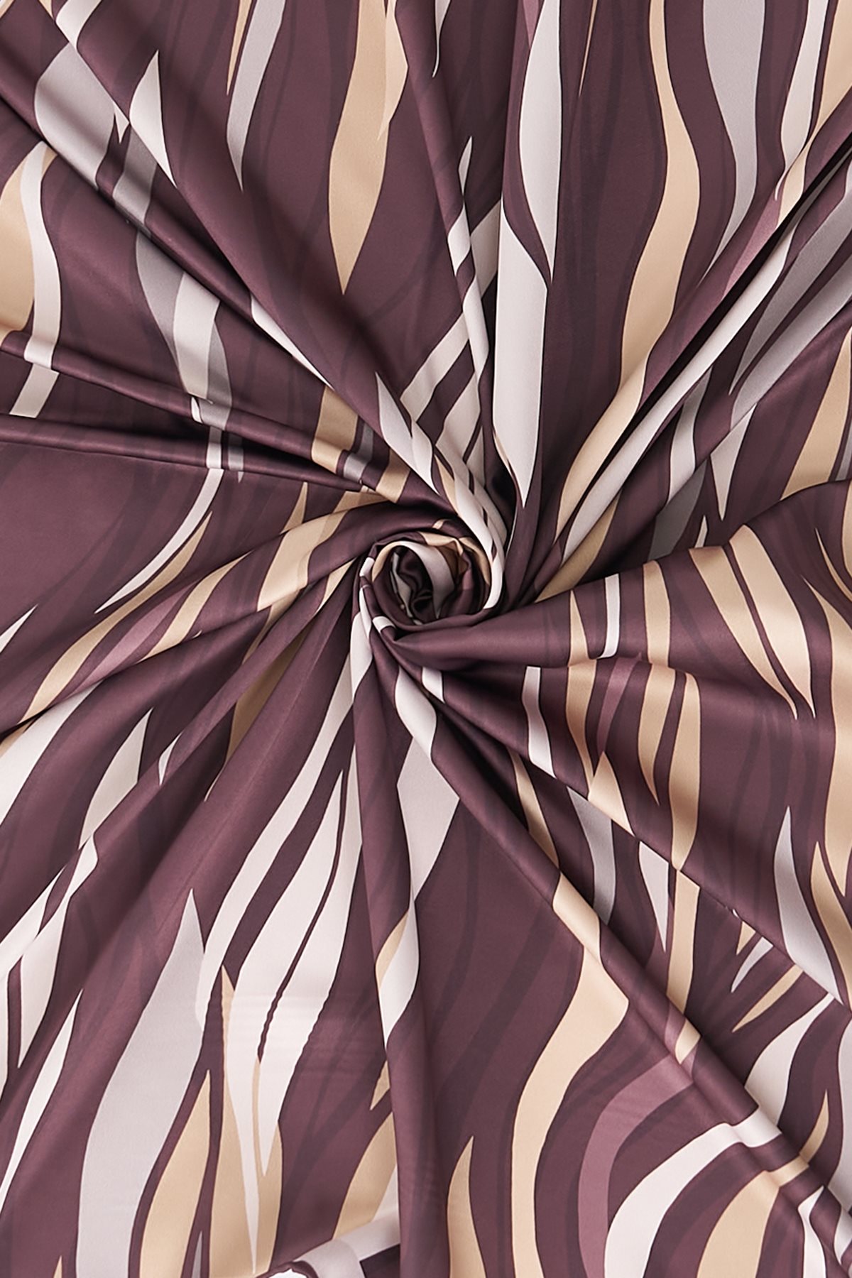 Wave Pattern Twill Scarf Espresso