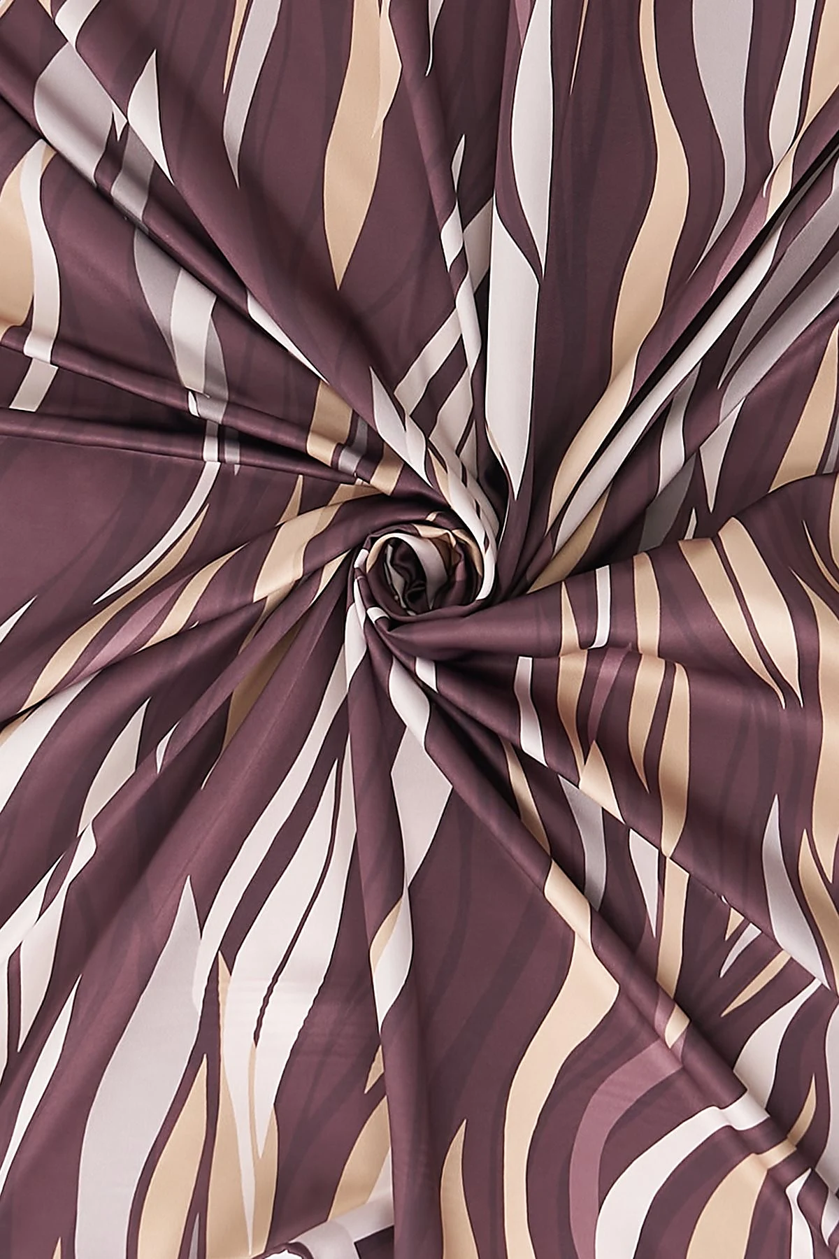 Wave Pattern Twill Scarf Espresso