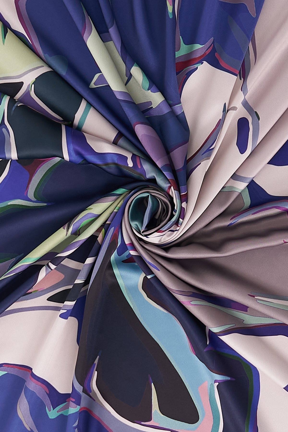 Floral Patterned Scarf Navy-Stone