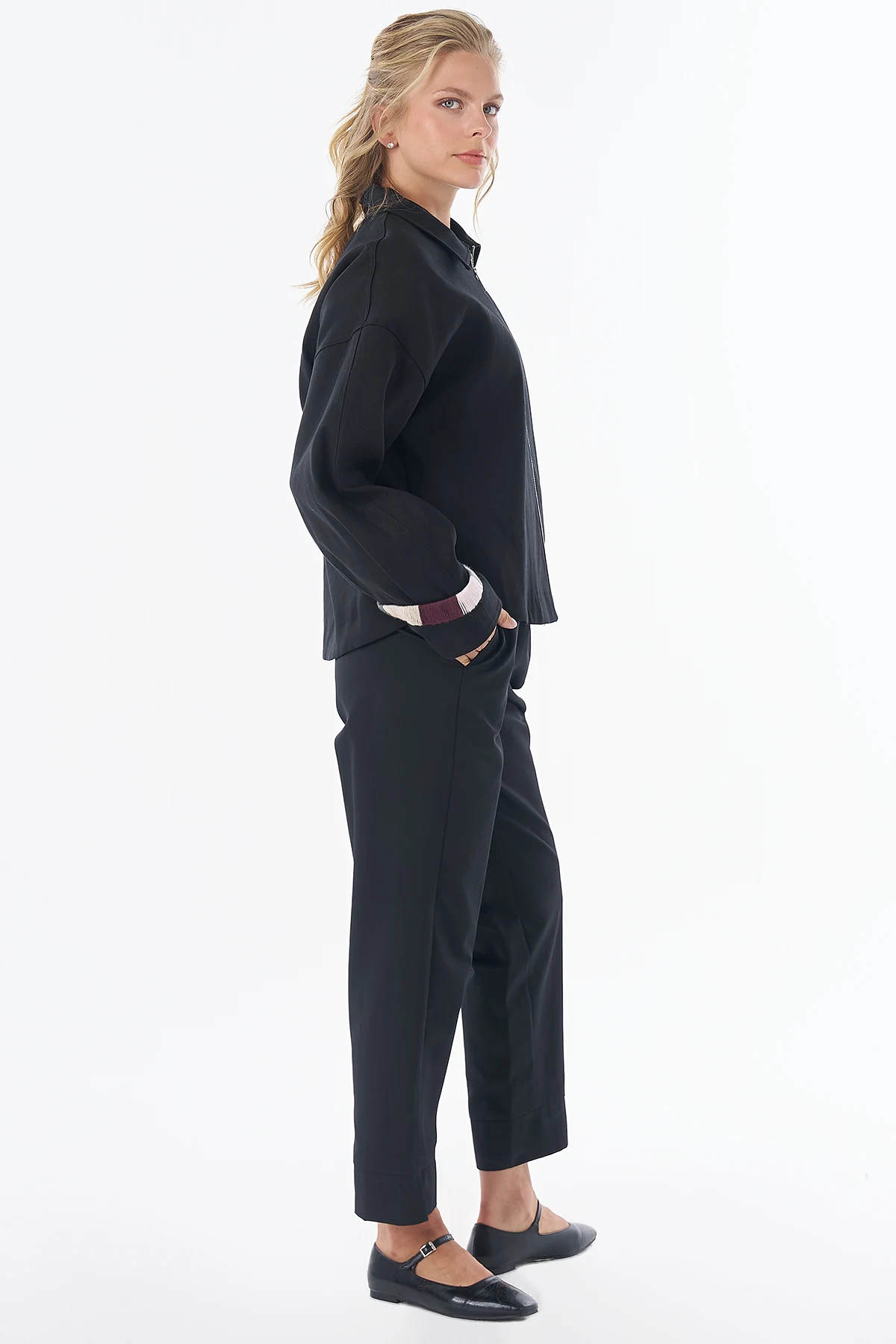 Relaxed-Fit Lyocell Jacket Black