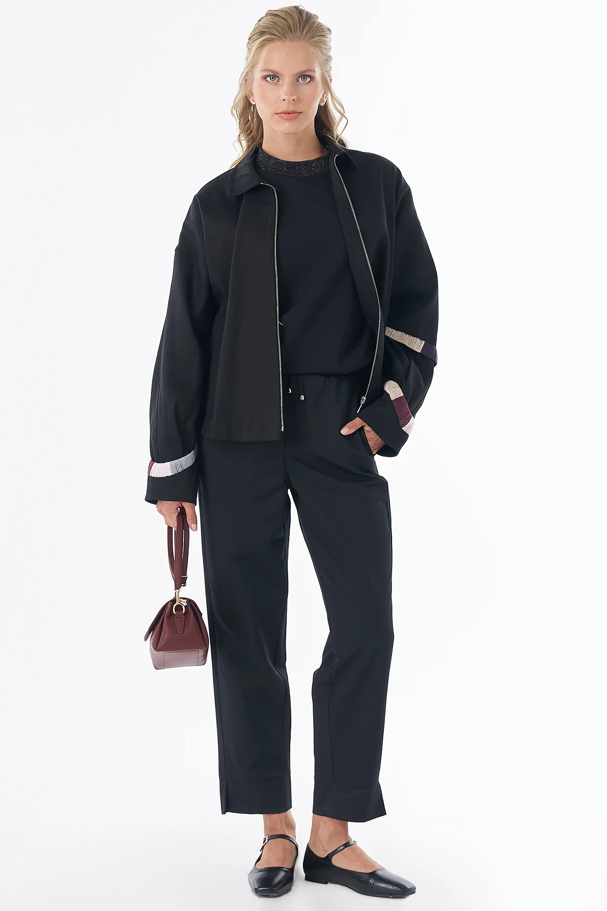 Relaxed-Fit Lyocell Jacket Black