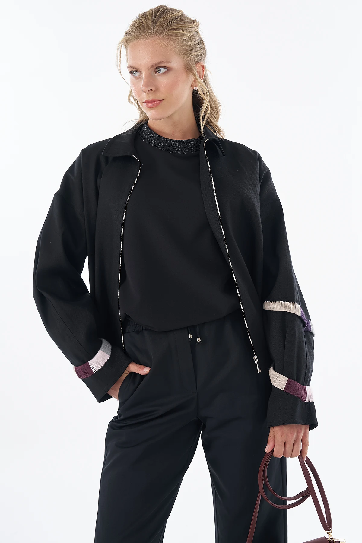 Relaxed-Fit Lyocell Jacket Black