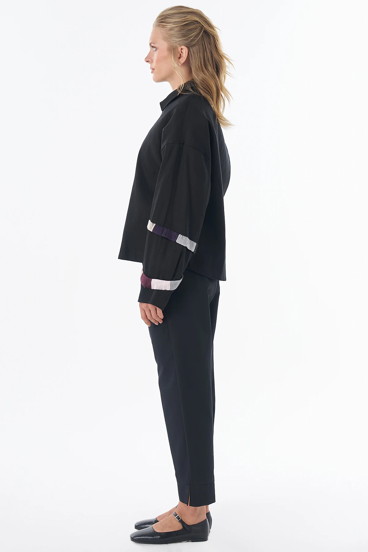 Relaxed-Fit Lyocell Jacket Black