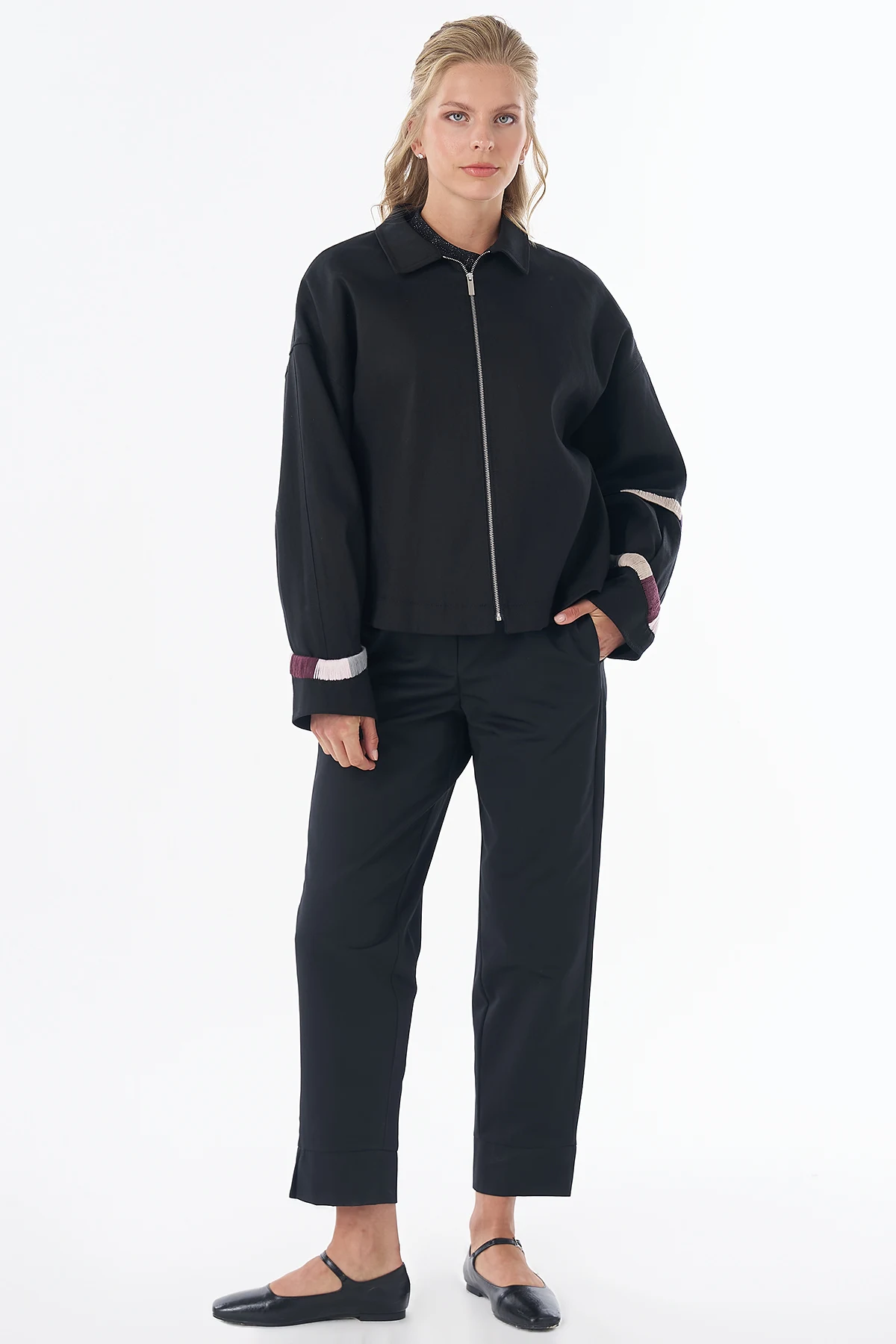 Relaxed-Fit Lyocell Jacket Black