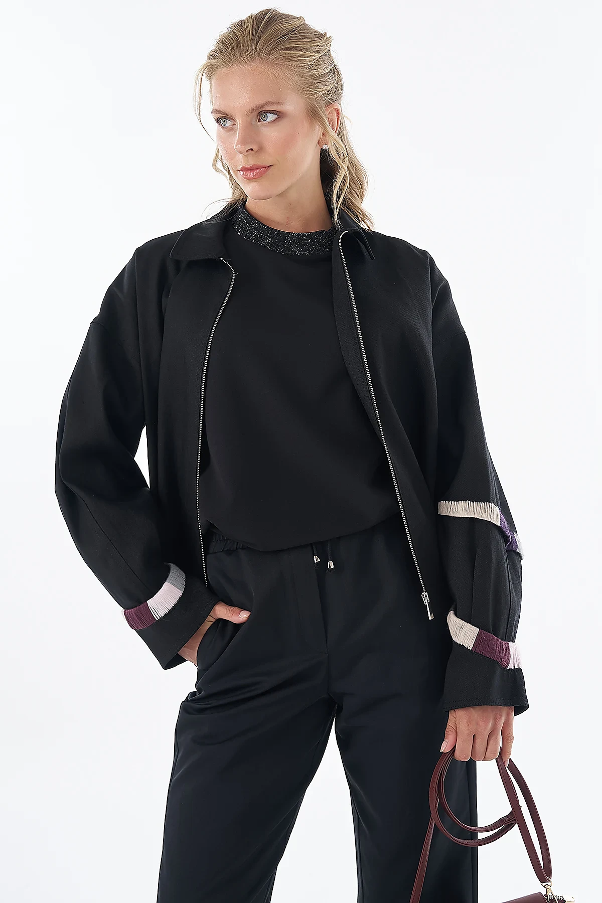 Relaxed-Fit Lyocell Jacket Black