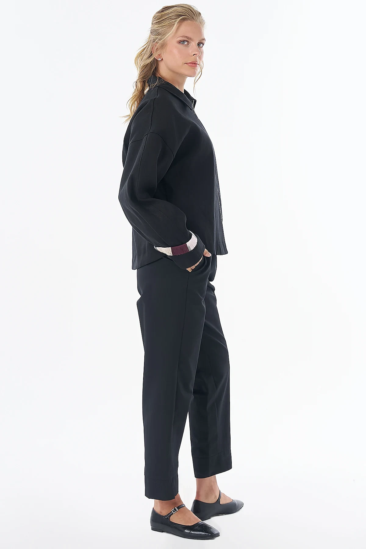 Relaxed-Fit Lyocell Jacket Black