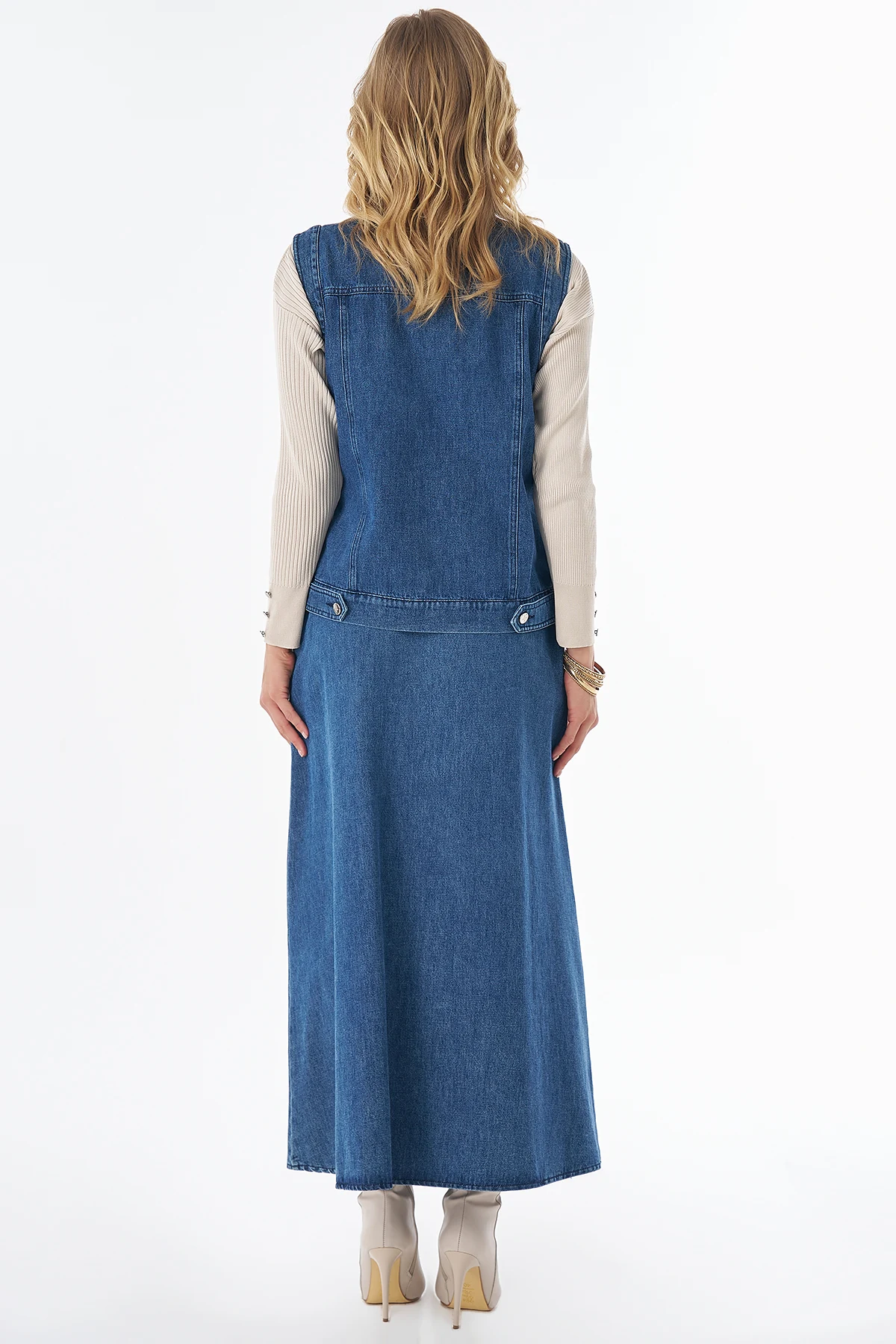 Embroidered Two-Piece Set Blue