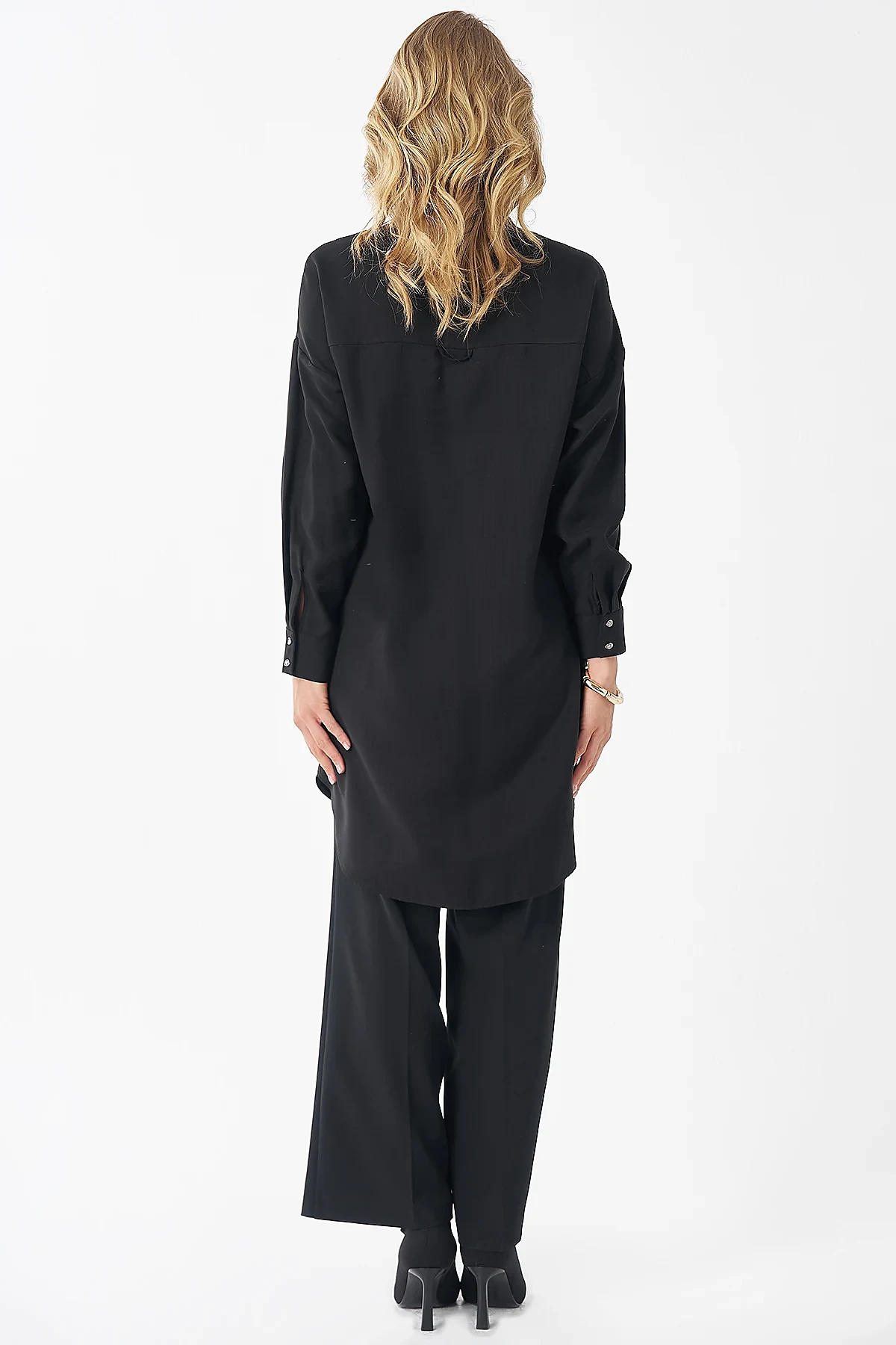 Lazer Kesim Rayon Tunik Siyah